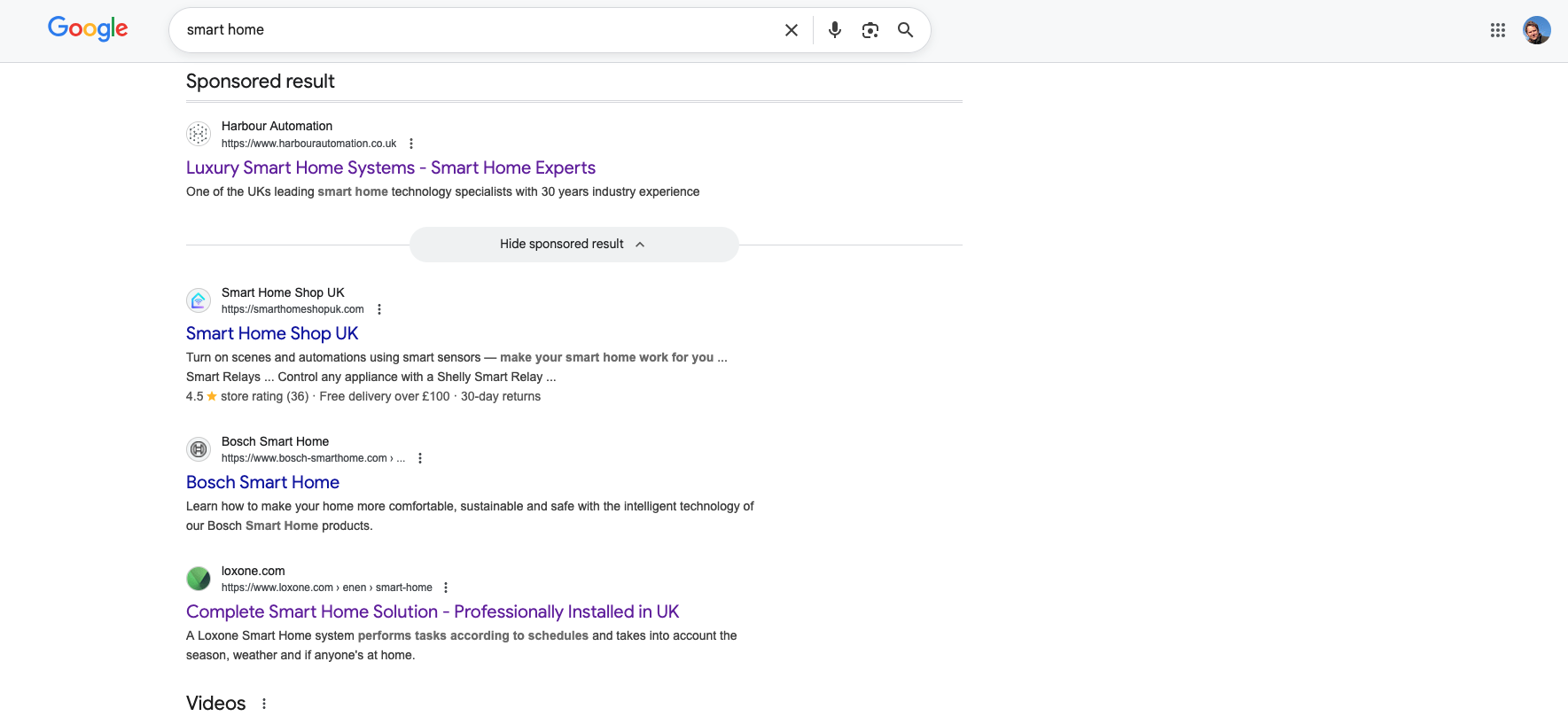 Harbour Automation - Google SERP's